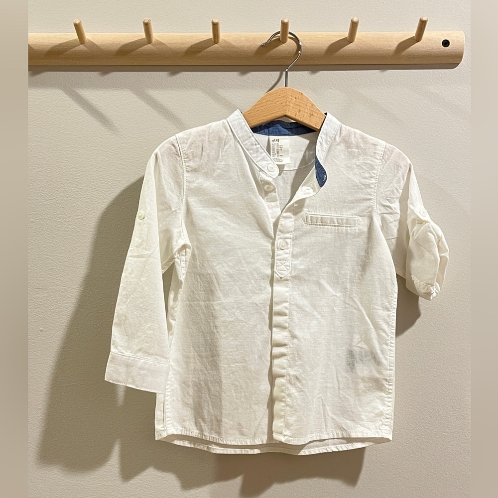 H&M | White Mock Collar Shirt | 12-18 Mo (NWOT)